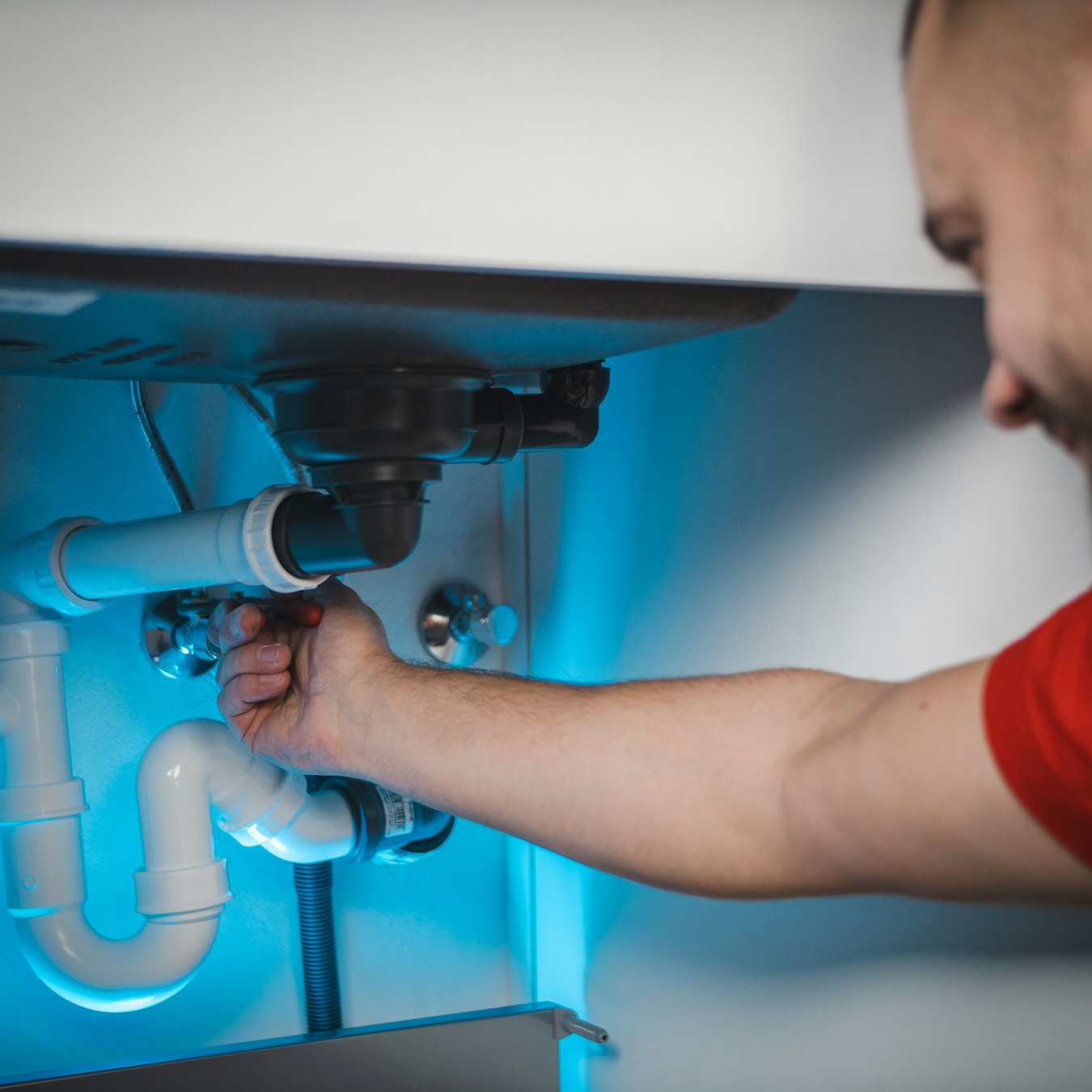 LaSalle Plumbing licensed plumber on a service call in LaSalle, Ontario